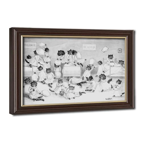 Toile Louis Wain 30,5x45,7 cm avec cadre suspendu pour habiller un mur de bureau