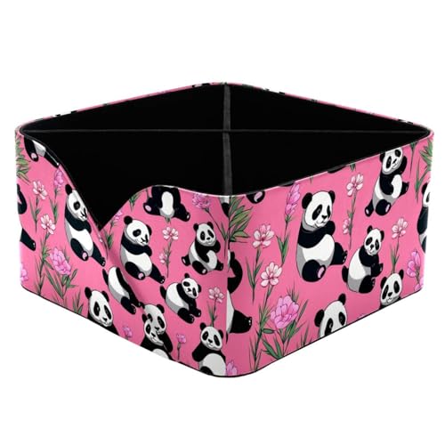 Porte-stylo panda à double compartiment cadeau rose