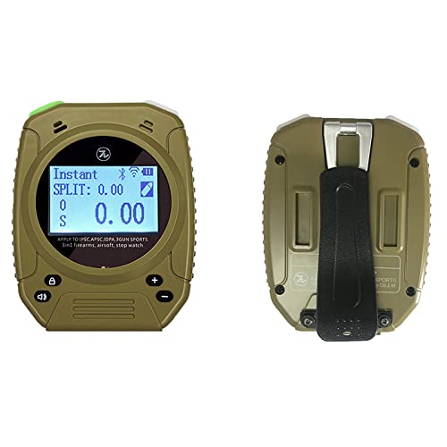 Super Brands Shot Timer - Shooting Timer for Firearms Perfect for Pistols Rifle Dry Fire in USPSA, IPSC, APSC, IDPA, 3 Gun, Steel Challenge (Shot Timer Gray with Belt Clip)