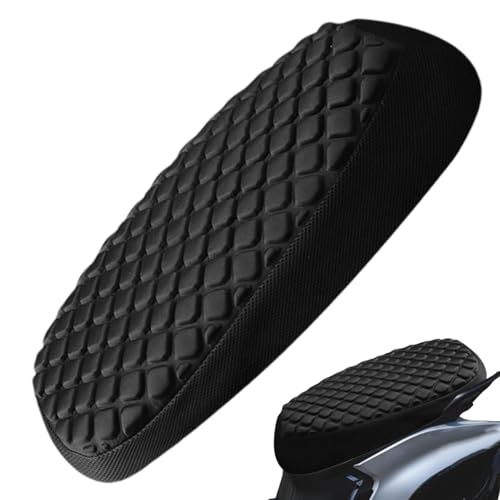 Almohadilla de asiento de motocicleta, cojín de asiento transpirable, estructura de panal de abeja, almohadilla trasera transpirable para paseos largos