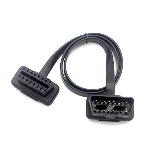 Lalomo Flat Noodle OBD2 Cable, Low Profile Male to Female 8 Pin Pass