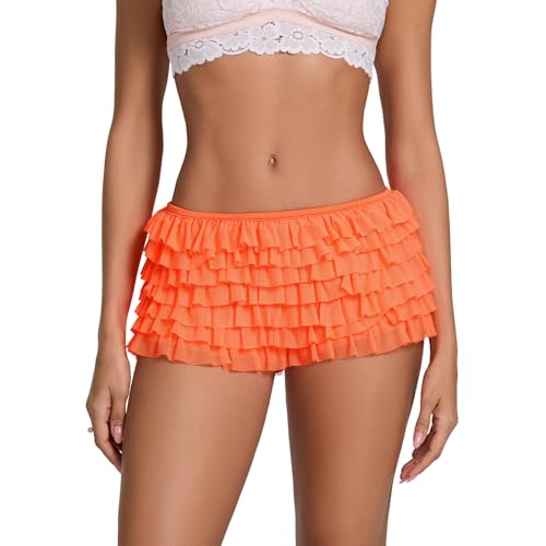Image of Women Lace Layered Micro Shorts Cotton Soft Y2k Cute Fairy Pajamas Bottoms Low Rise Bloomers Panties