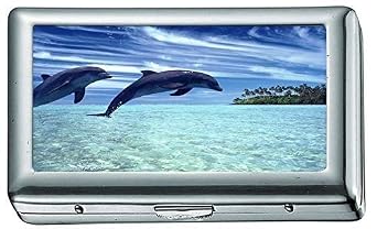 Tobacco Case Holder, Sea Cheerful Dolphin Tobacco Case/Box, Credit Card Case for Women Men