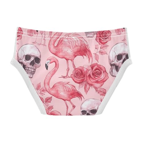 Wusikd Skulls Flamingos Boys' Underwear Cotton Roses Boys Briefs Soft Toddler Underwear 2T2