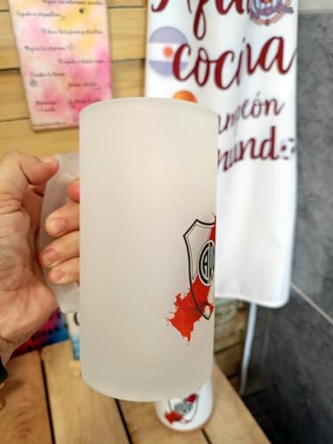 Jarra de cerveza "River Plate CARP". Chop. Argentina. Original. Diseños propios. Personalizados.