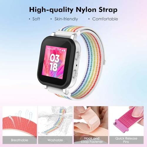 Paquete de 3 correas de nylon para reloj infantil 20 mm miniatura 3