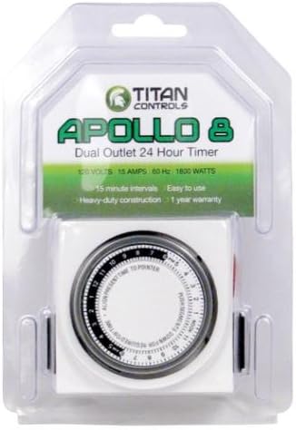 Titan Controls Apollo 8 Mechanical Timer in retail packaging