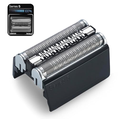 ブラウンシェーバー 対応 シリーズ5 替刃 F/C 52B 52S 互換品 Braun Series 5シェービング替刃 網刃・内刃一体型 メンズシェーバー用 電気シェーバー交換ヘッド 髭剃り交換ヘッド カミソリアクセサリ (52B ブラック)