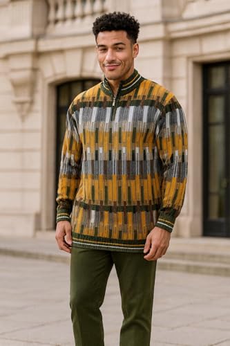 Stacy Adams Men’s Sweater Mélange Medley Full Patterned Design3