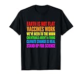 Earth is Not Flat | Stand Up for Science Teacher T-Shirt