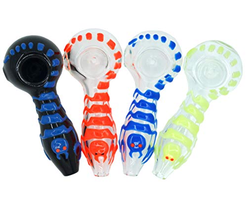 image for OSPITUR Handmade 4 inch Blown Glass Crafts Tube Decorative Bowl (Gecko