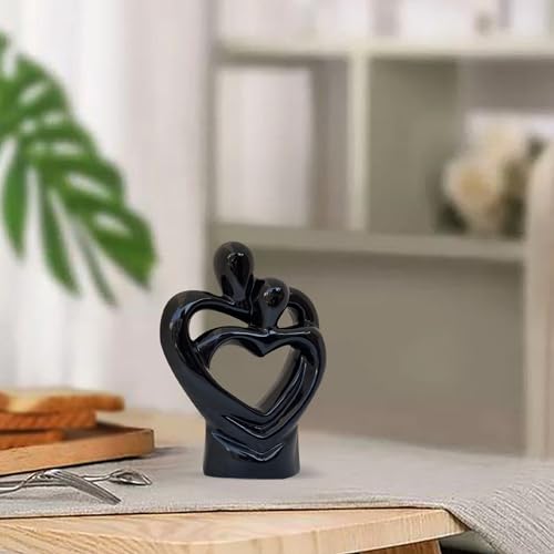 Image of Xtore Passionate Romantic Couple Ceramic Statue for Home Decor (Pack of 1, Black)
