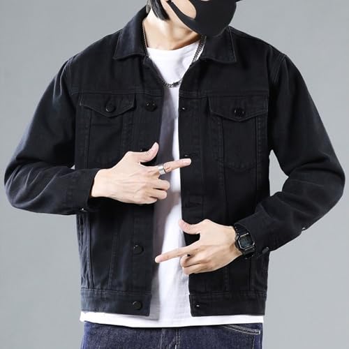Chaqueta de mezclilla slim para hombre manga larga miniatura 3