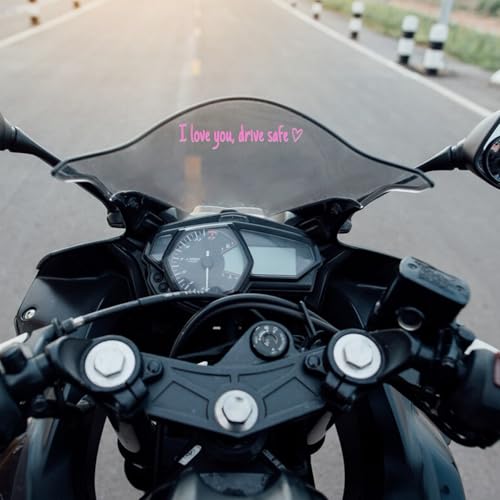 Image of 3Pcs I Love You Drive Safe Mirror Stickers, Cute Car Stickers for Women, Vinyl Car Decal for Rearview Mirror Window Windshield, Funny Car Accessories Valentines Day Gifts (Multicolor)
