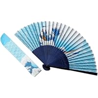 Amazon.co.jp: 京佑 シルク製 扇子 袋付き 竹久 夢二 黒ねこ 約