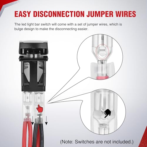 Image of Nilight 5 Pin Rocker Switch Jumper Wires Set for Automotive Switch