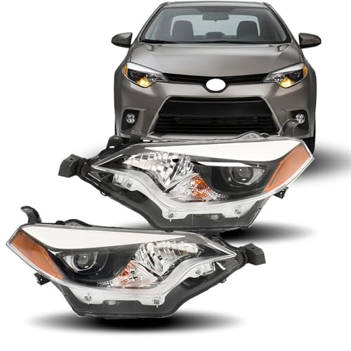 WFLNHB Headlights Replacement for Corolla 2014 2015 2016 Headlamps Driver and Passenger Side