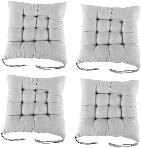 Coussins de chaise salle à manger lot de 4 anti-glisse 40x40