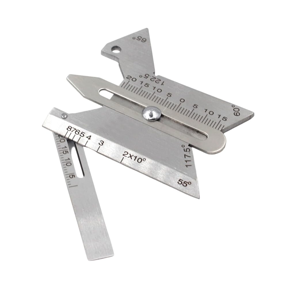Ijsdnvjndx Silver For Welding Gauge Inspection Tool For Weld Seam Gauge Multi-Function Pit Test Ulnar Ruler For Weld Width& Height Measurement