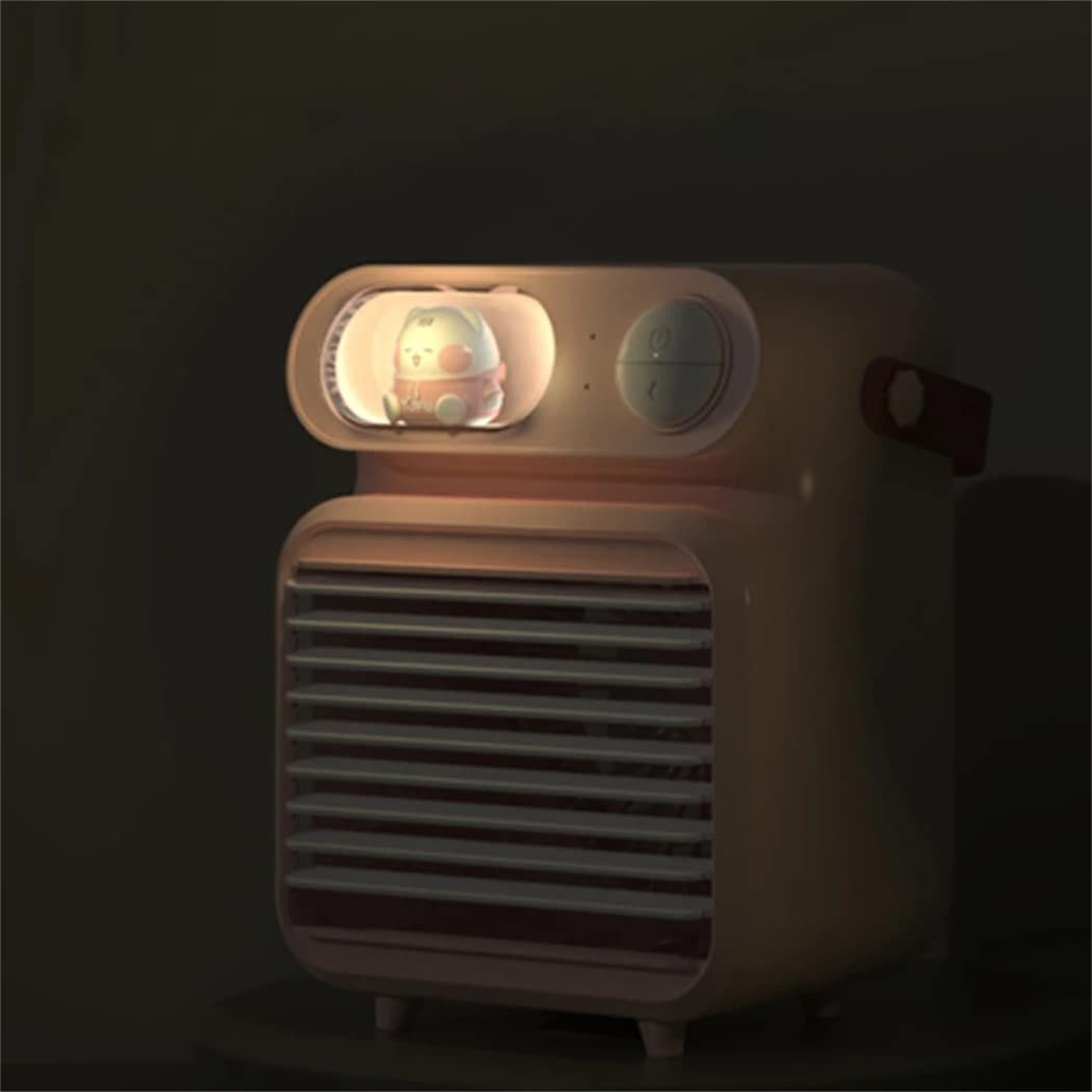Umidificatore a spruzzo con Ventola di Raffreddamento ad Acqua Desktop USB Aria condizionata Portatile Dormitorio per Studenti Raffreddatore d'Aria per L'Estate/Bianco The New