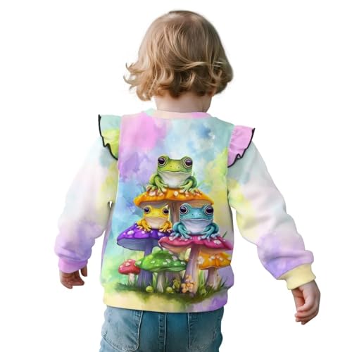 Uourmeti Long Sleeve T-Shirts Graphic Tee Shirts for Toddler Girls Loose Fit Fall Outfits2