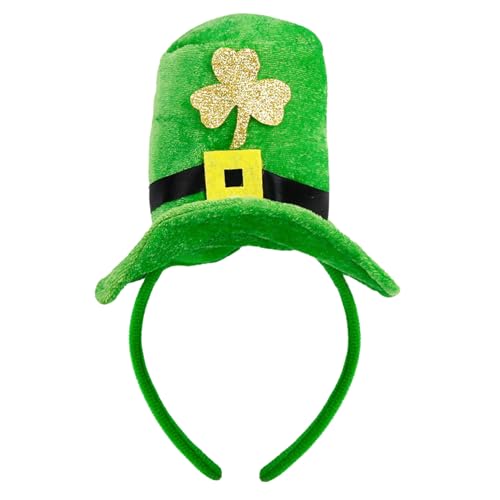 Serre-tête de chapeau de Saint Patrick, vert pailleté, mini chapeau souple Irlande, pour costume irlandais, fête à thème, accessoires de décoration