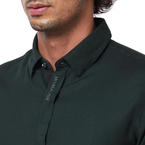 Image of Spykar Men's Regular Fit N /A Full Sleeve Solid Casual Shirts