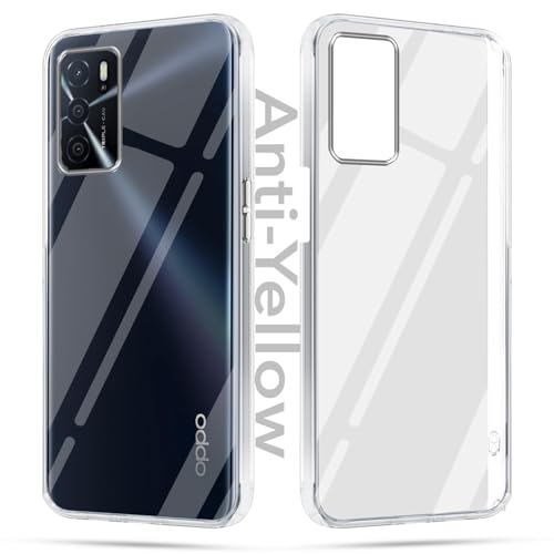 Image of Jkobi Lifetime Anti-Yellow Clear Back Cover Case for Oppo A16 (Sleek Hard Crystal | Shockproof and Camera Protection)