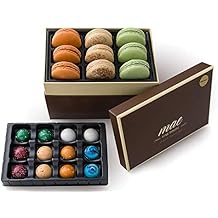 Holiday Gourmet Chocolate Bonbons and French Macarons Gift Set Small