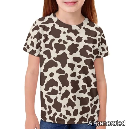 Image of Renewold Kids Novelty T-Shirt for Girls Boys Short Sleeve Crewneck Summer Tee Soft Breathable Graphic Shirt for Age 2-16