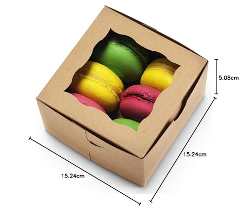 Image of PACK OF 10 (SIZE,6X6X2),BROWNIE BOX 4 brownie holder Brownies /Cakescicles /Popscicles /Cookies /Chocolates Foldable Gift Box for Birthdays or Baby Announcement (Pack of 10)