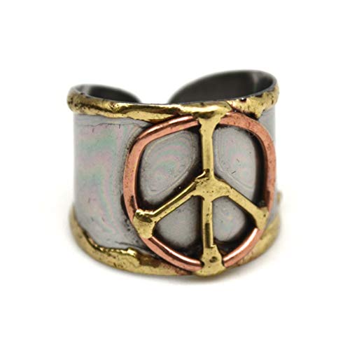 Anju Janya Mixed Metal Adjustable Cuff Ring for Women