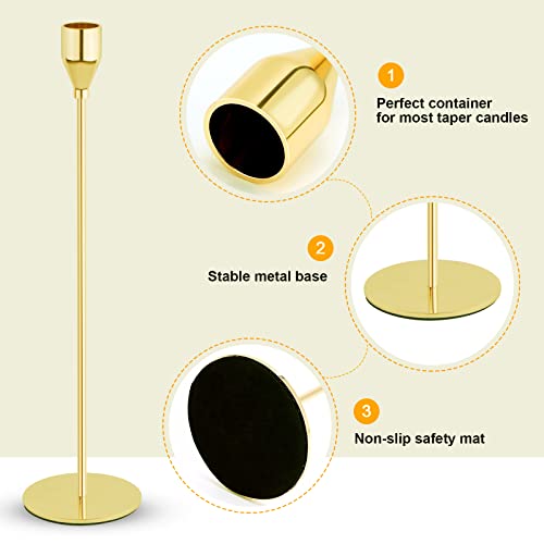 Leifeosh Gold Candlestick Holder Set Of 12 For Taper Candles thumb #2