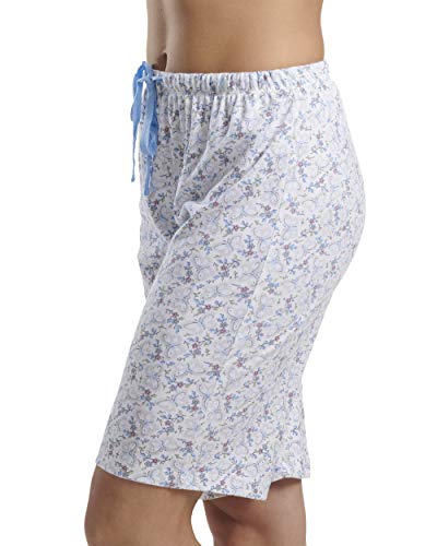 Karen Neuburger Womens Cropped Pj Bermuda Short Pajama Bottom, Blue Sky Butterfly, Large Us #TOP2