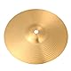 Healily Hi-Hat Becken Hi Hat Paar Trommeln Teil Musikinstrument Zubehör, Messing, goldfarben, 20 cm