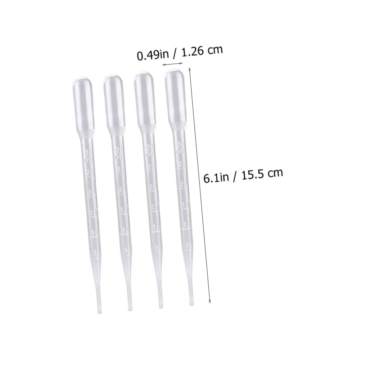 VILLFUL 200pcs Calibration Dropper Liquids Calibrated Dropper Graduated Tube Pipettes Essential Oil Dropper Pasteur Pipettes Droppers for Essential Oils Clear Straw Plastic Transparent