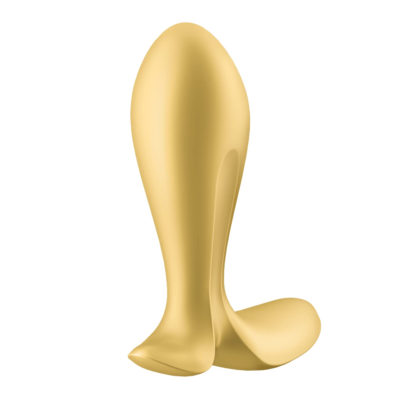 Satisfyer, vibrador, vibrador anal, 'Intensity Plug', 8,8 cm, silicona respetuosa con el cuerpo, resistente al agua (IPX7), controlado por app, color:Gold