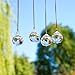 HDCRYSTALGIFTS 4 Pack 40MM Clear Crystal Prism Ball Suncatchers Rainbow Pendants Maker, Hanging Crystals Chandelier Prisms for Windows Home Decoration