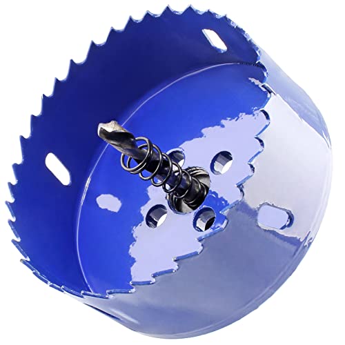 Image of Luomorgo 89mm /3 1 /2 inch Hole Saw, 1 1 /4 inch Cutting Depth | HSS Bi-Metal, For Wood Cornhole Boards, For Plastic Drywall, For Metal Sheet