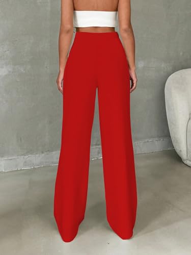 Image of Toochki Trousers for Woman Pants Women's Formal Office Korean | Black Track Pant | Straight | Cotton Spandex Stretchable Trouser | High-Waisted Bottom Wear