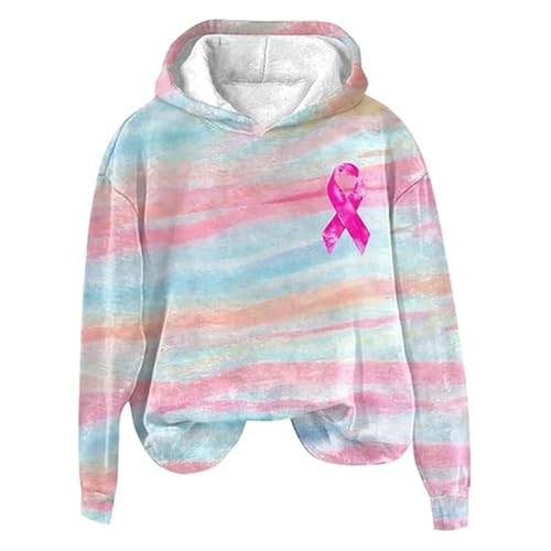 Sweat à capuche femme sensibilisation cancer du sein manches longues