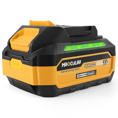 Maxcular 20V Max Battery Compatible with Makita Lithium-ion,20 Volt 4.0 Ah for Cordless Power Tools,Long-Lasting Power,BL1860 BL1820 1830B 1840B 1850BL