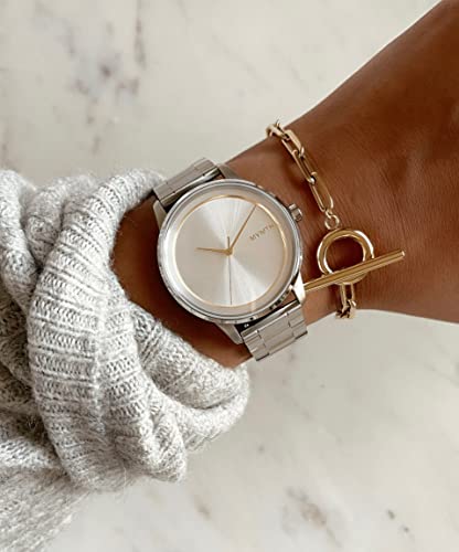 MVMT Profile Qtz Basic Slim Silver Round Dial Unisex Watch|Stainless Steel Material|Silver Color Band - 28000186-D - Image 4