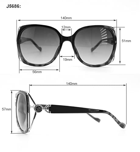 Jessica Simpson J5686 Oversized Women's Square Sunglasses With 100% Uv Protection. Glam Gifts For Her, 56 Mm, Rose Fade #TOP4
