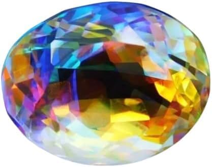100 Ct Natural Rainbow Mystic Topaz Oval Cut Certified Loose Gemstone for Jewellery Making