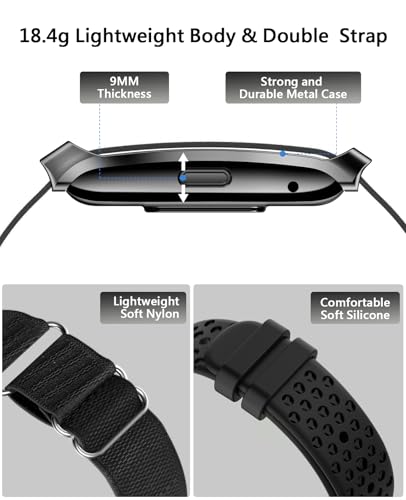 Image of Smart Bracelet for Men Women, Health Activity Fitness Trackers, 24H Sleep Tracker, 24 /7 Continuous Heart Rate /Blood Pressure /HRV /Stress Monitor, 170+ Sports Modes Smart Wristband with Free APP 2 Bands