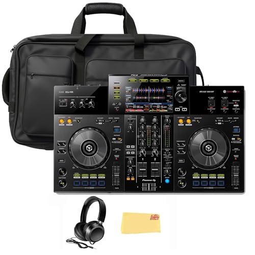 Pioneer XDJ-RR 2-Channel All-in-One DJ System - Black Bundle with Case Headphones and Austin Bazaar Polishing Cloth