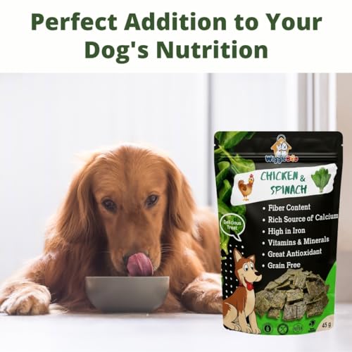 Image of Chicken & Spinach Dog Treat | Protein Rich | Fiber Rich | Crunchy Healthy Snacks | 45g