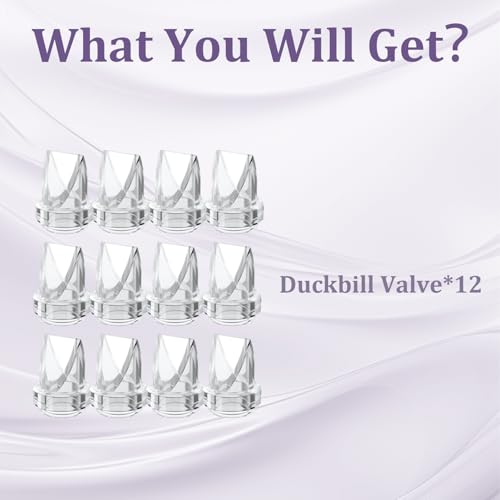 Image of 12Pcs Duckbill Valves for Lansinoh Discreet Duo, eufy S1 Pro /S1 /E10, Nuliie S32 Breast Pump Replacement Pump Parts Accessories