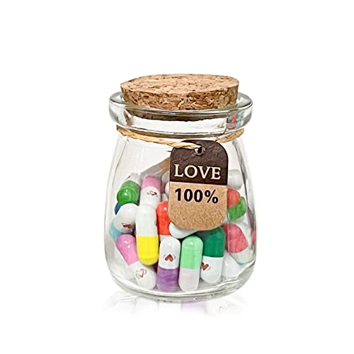 AIOBOS Capsule Letters Message in a Bottle-Love Pills-Birthday,Valentines Day, Mother's...